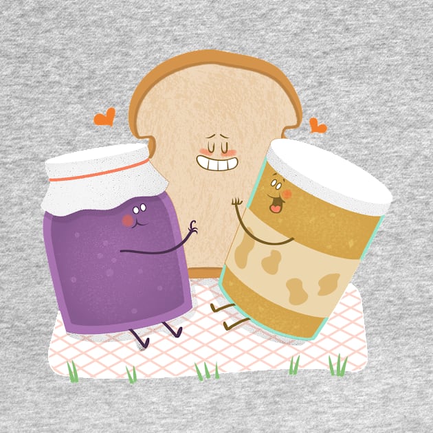 Peanutbutter, Jelly and Toast in Love by Queenmob